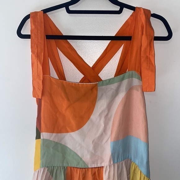 Motoreta Spain Abstract Multicolor Flowy Viscose Dress - Picture 2 of 8